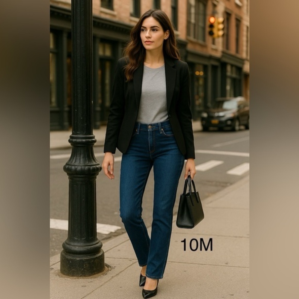 Levi's 525 Perfect Waist Dark Wash Jeans Straight Leg Classic EUC 10M #2434